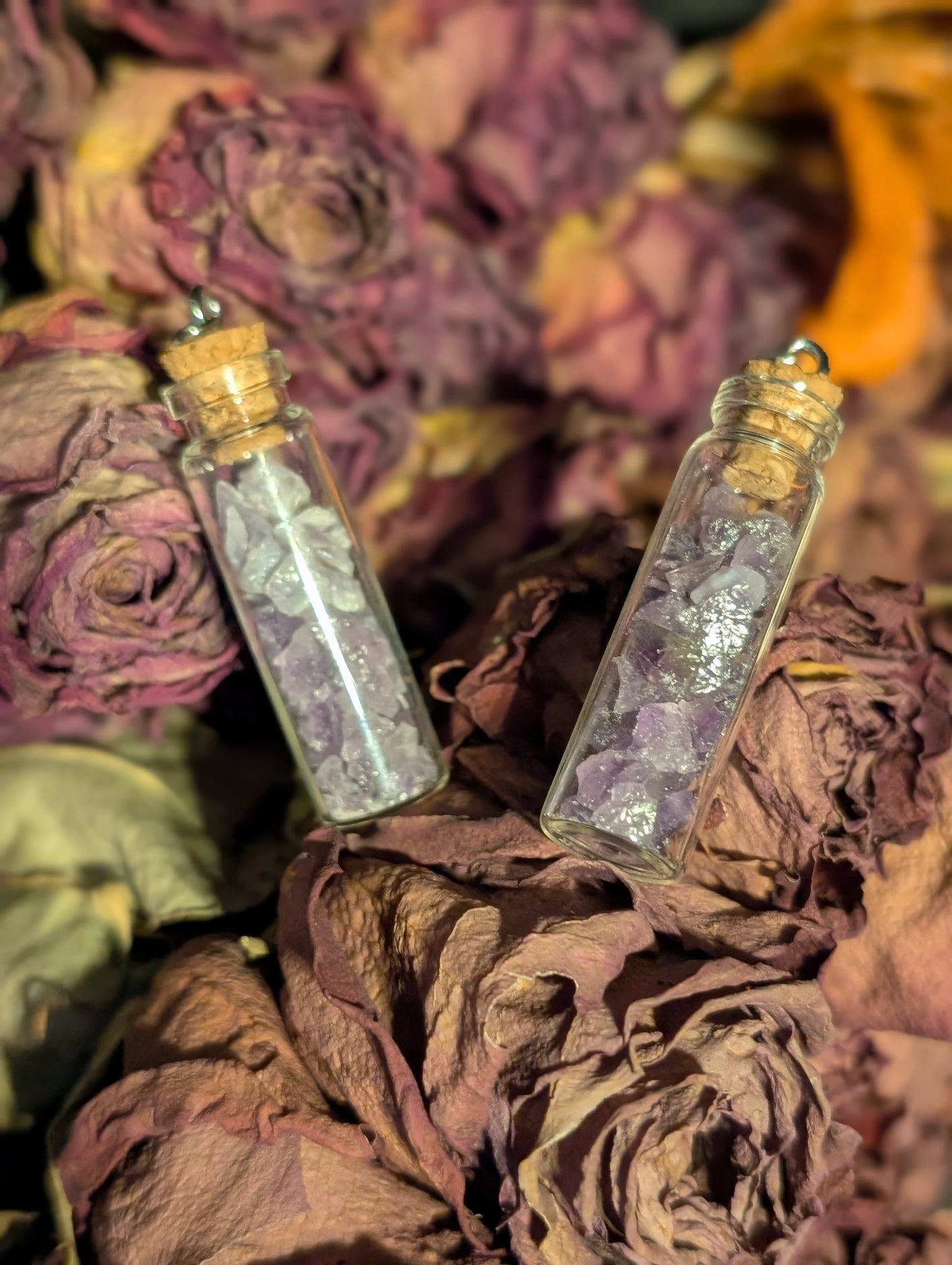 CRUSHED AMETHYST VIAL NECKLACE