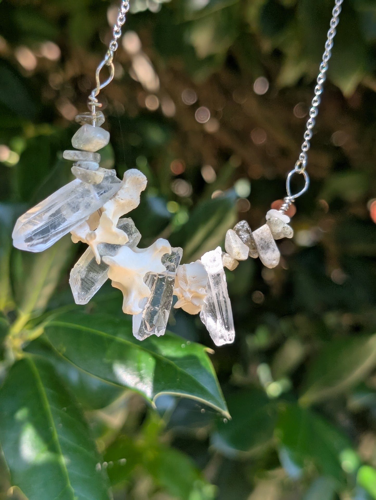 Possum Spine Crystal necklace #1