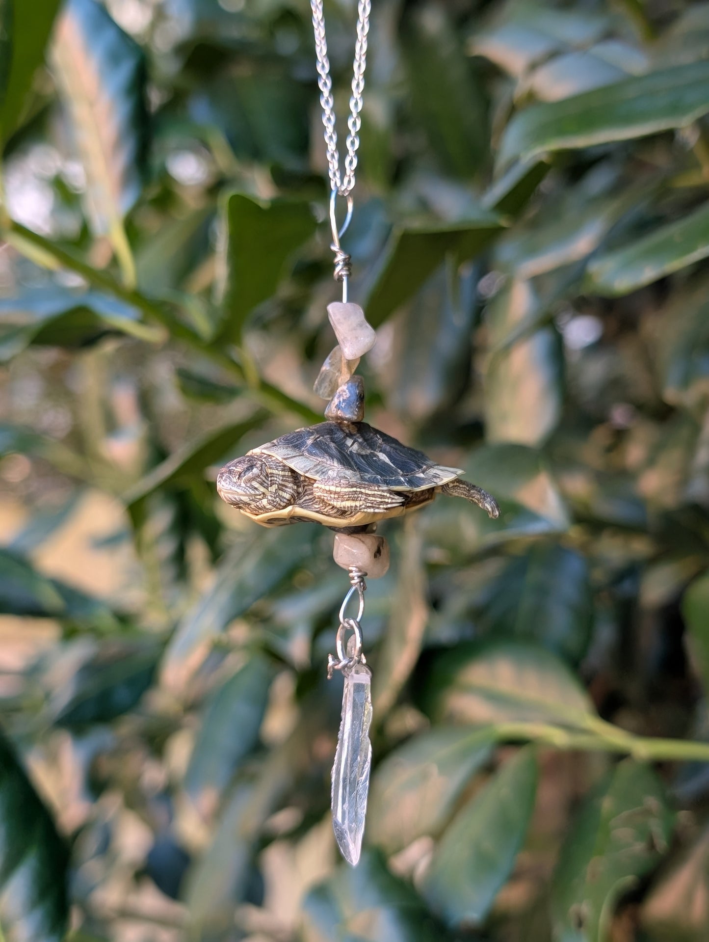 Baby red ear slider necklace