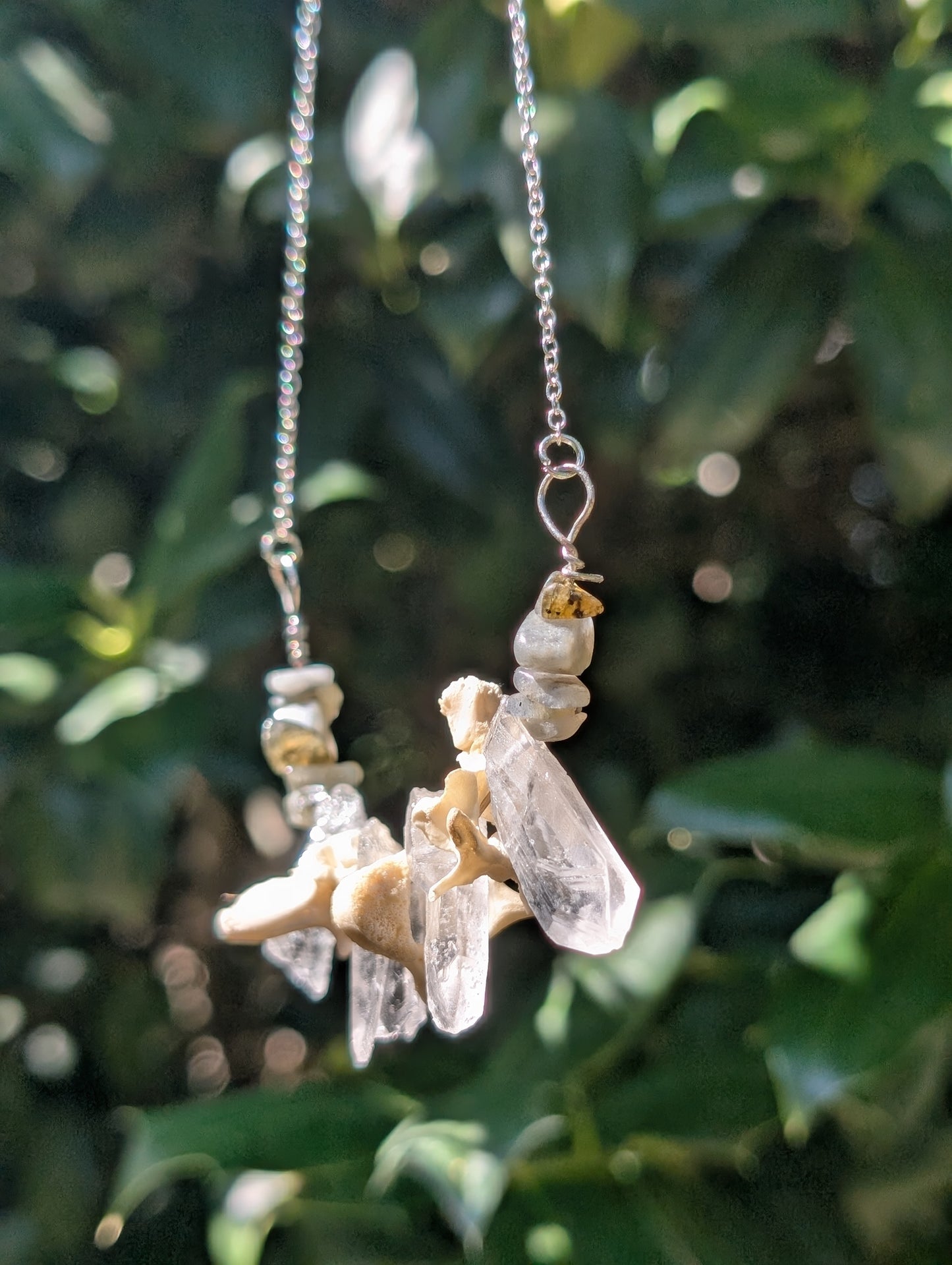 Possum Spine Crystal necklace #1