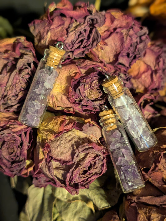 CRUSHED AMETHYST VIAL NECKLACE