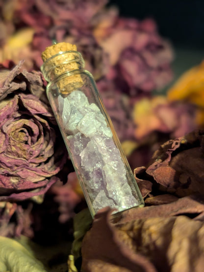 CRUSHED AMETHYST VIAL NECKLACE