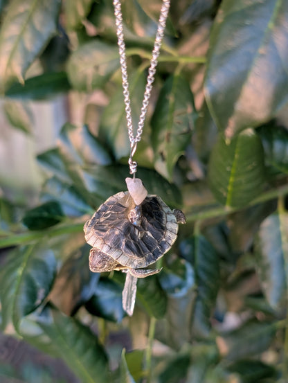 Baby red ear slider necklace