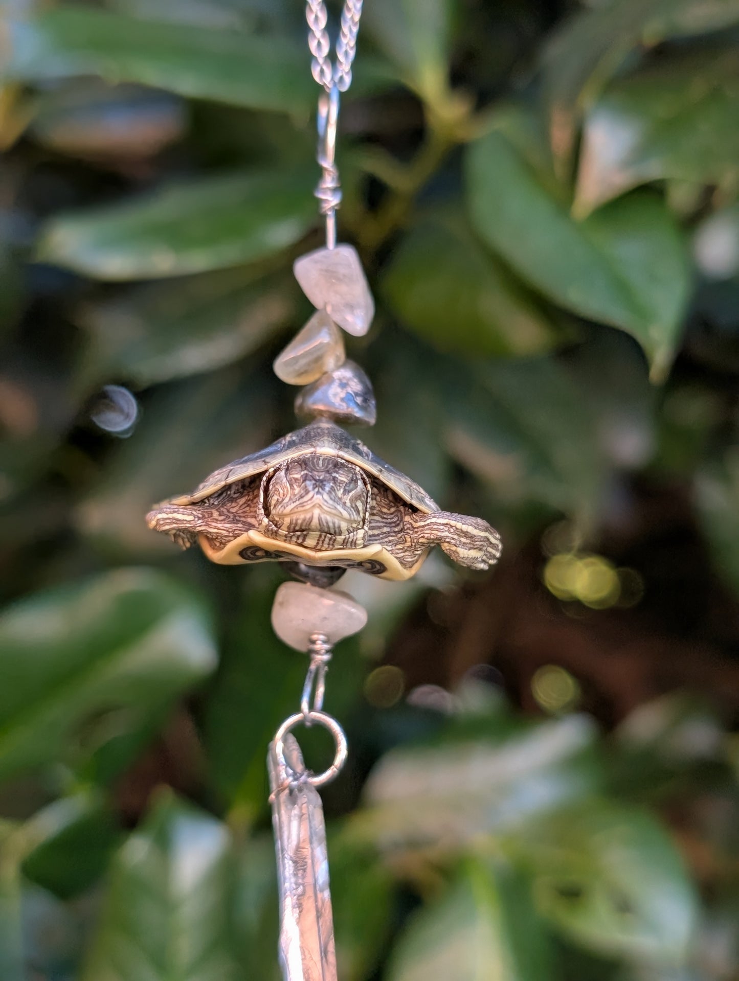 Baby red ear slider necklace