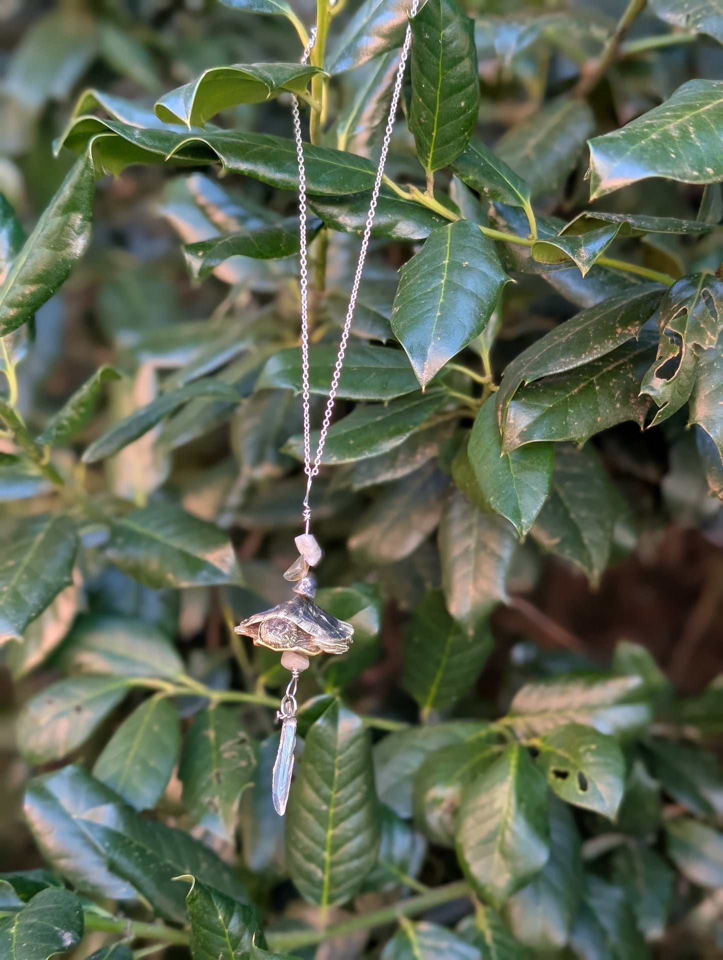 Baby red ear slider necklace