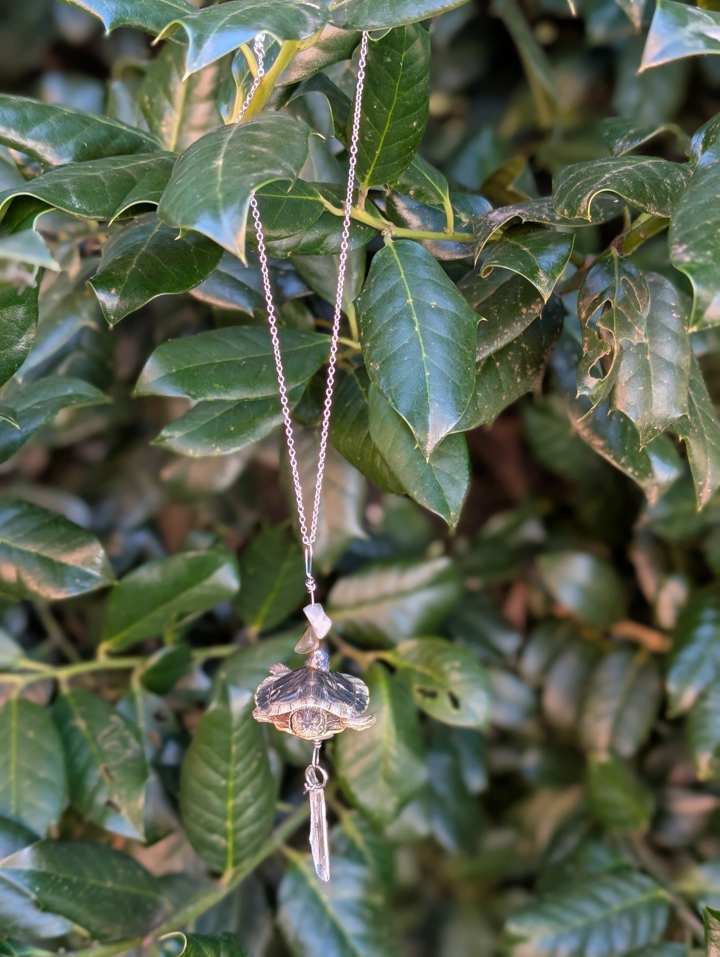 Baby red ear slider necklace