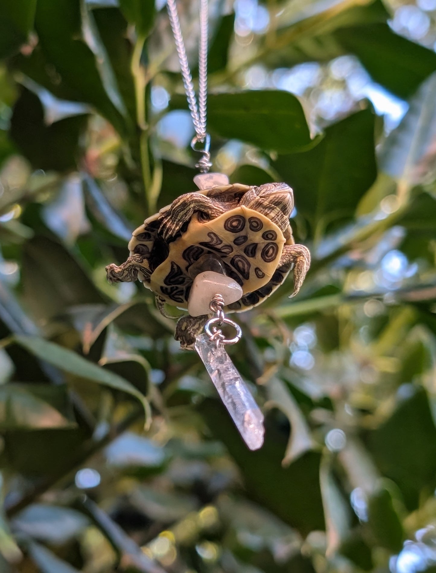 Baby red ear slider necklace