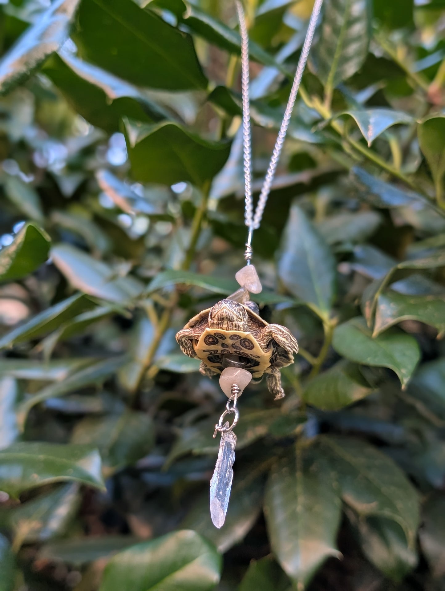 Baby red ear slider necklace