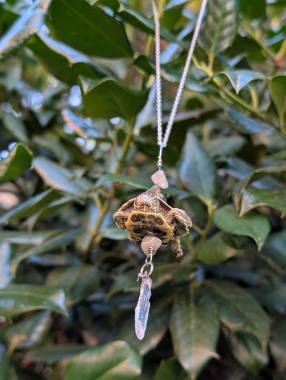 Baby red ear slider necklace