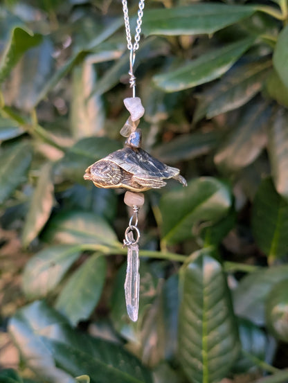 Baby red ear slider necklace