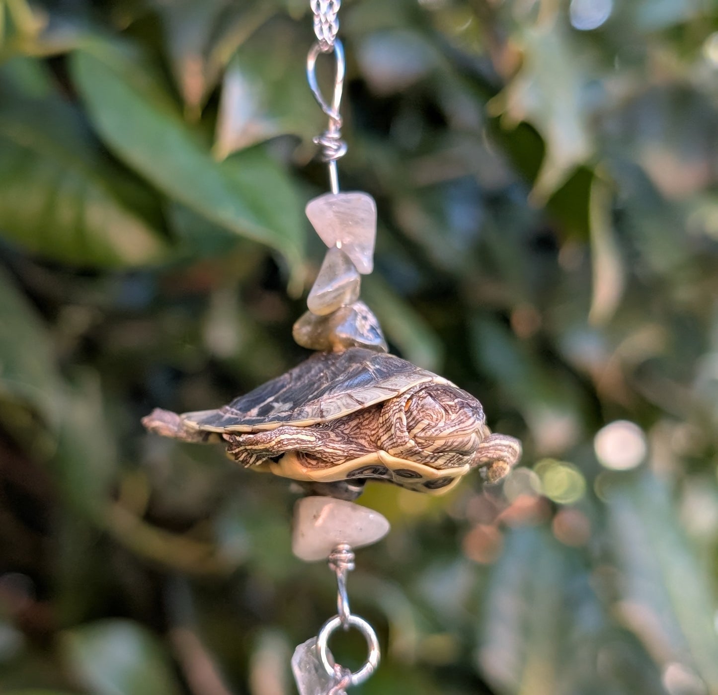 Baby red ear slider necklace
