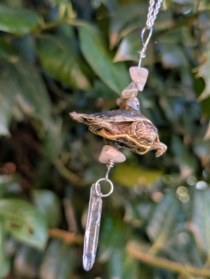Baby red ear slider necklace
