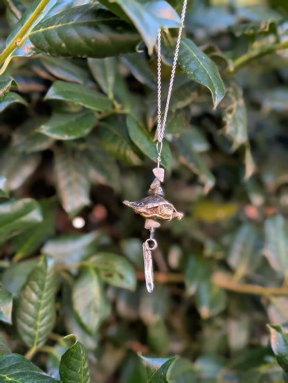 Baby red ear slider necklace